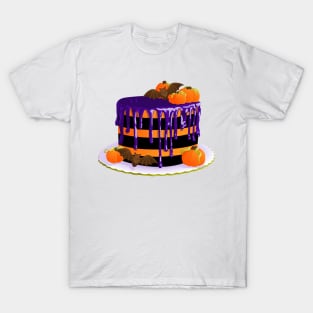 Another Striped Halloween Cake with Chocolate Bats T-Shirt